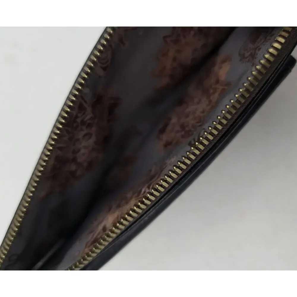 Hobo International Women's Amaze Slim Card Wallet Crinkle Leather Black